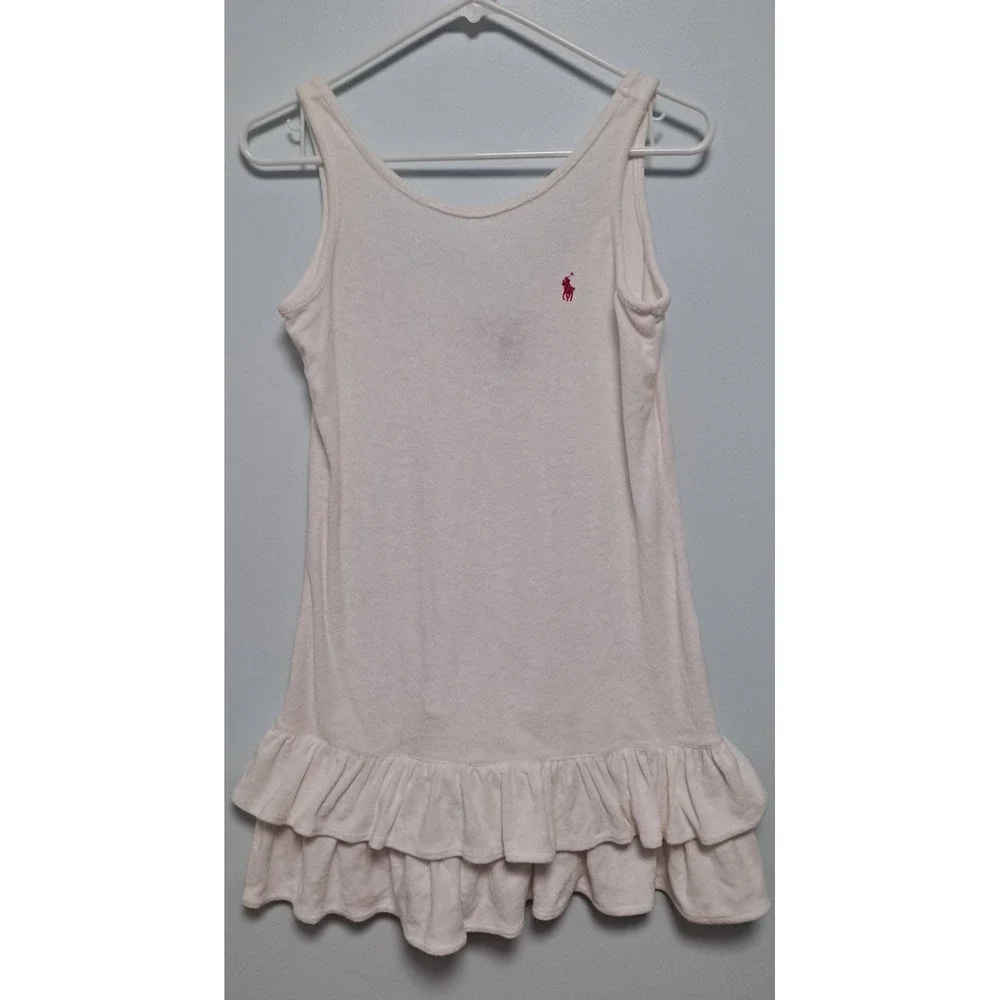 Girl's Ralph Lauren White Terry Cloth Swim Cover-up. Size XL (16)